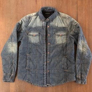 MEN’S FOREIGN EXCHANGE QUILTED DENIM JACKET
